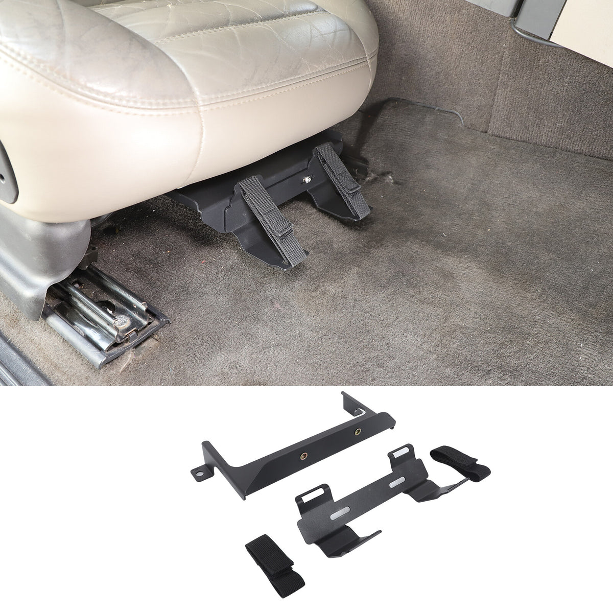 Black Alloy Passenger Seat Fire Extinguisher Bracket For Hummer H2 2003-2009 US 3