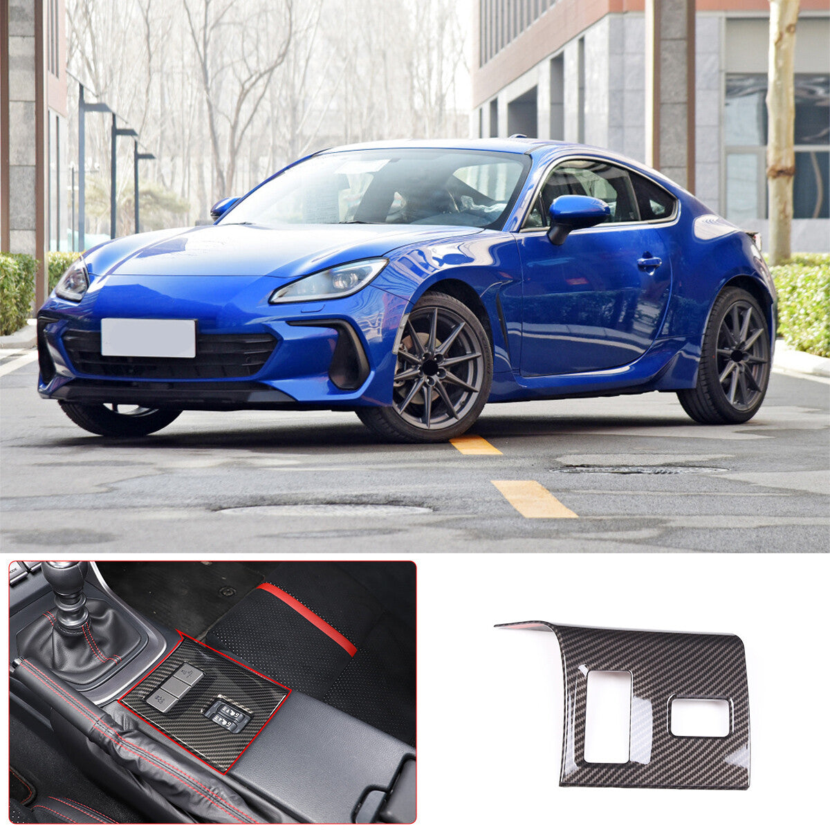 ABS Carbon Fiber Interior Center Console Trim Set Fits For GR86/BRZ 2022-2025 US - Variants 1-5 34