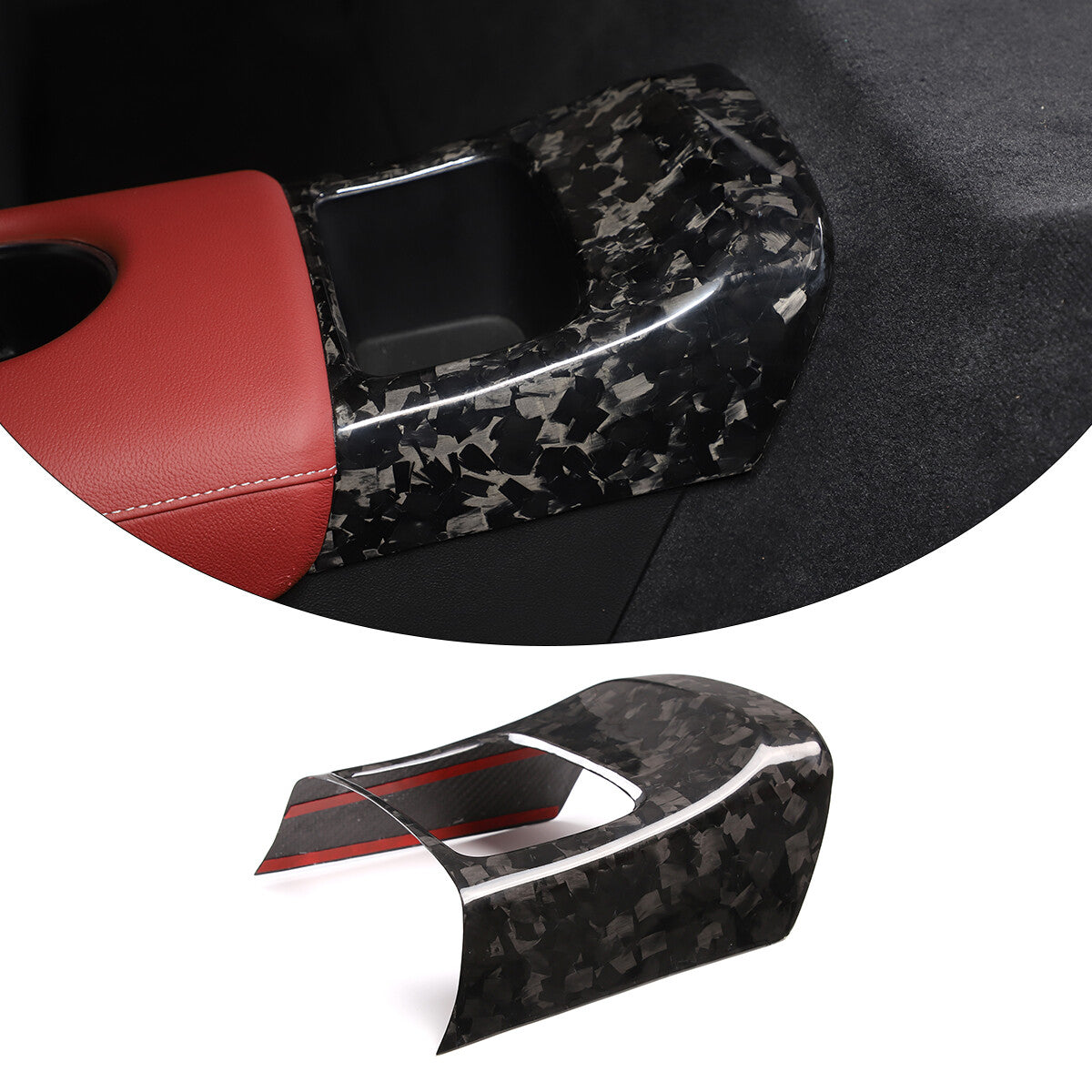 Forged Carbon Fiber Rear Storage Box Protect Cover Fr TOYOTA SUPRA MK5 A90 19-24 2