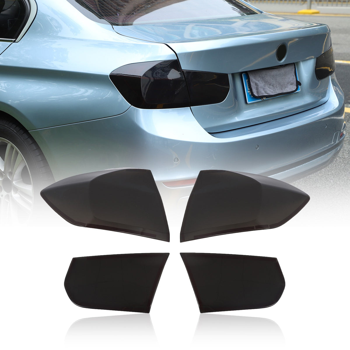 Smoked Black Rear Tail Light Cover Trim For BMW 3 Series F30 F35 /BMW M3 F80 1