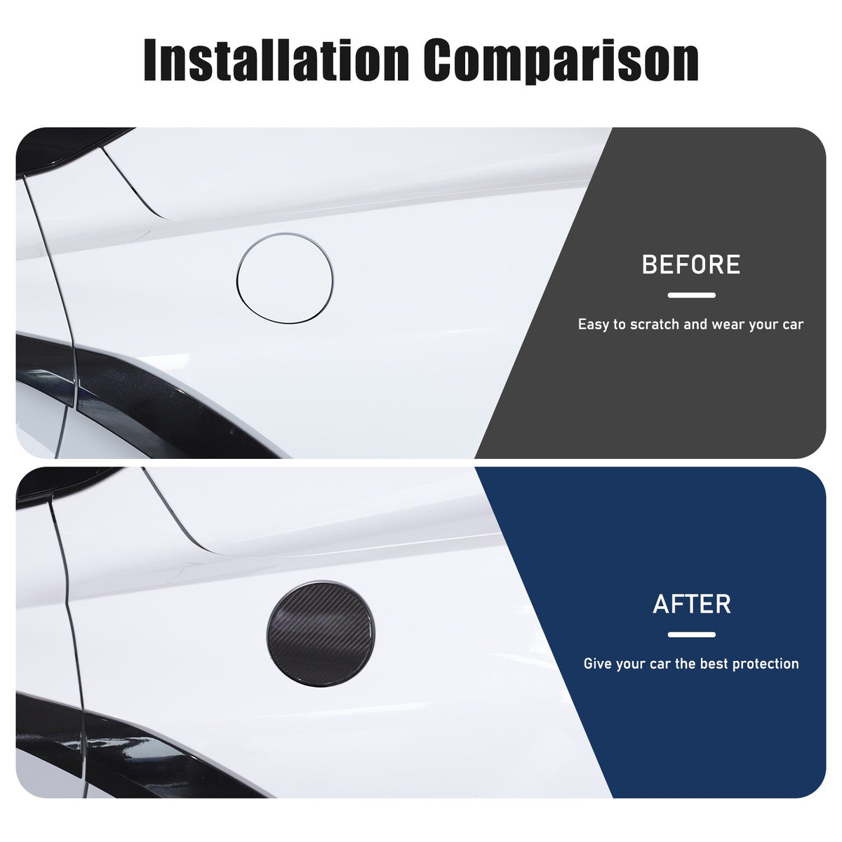 Replacement Real Carbon Fiber Fuel Tank Cap Cover For Corvette C8 2020+ 19