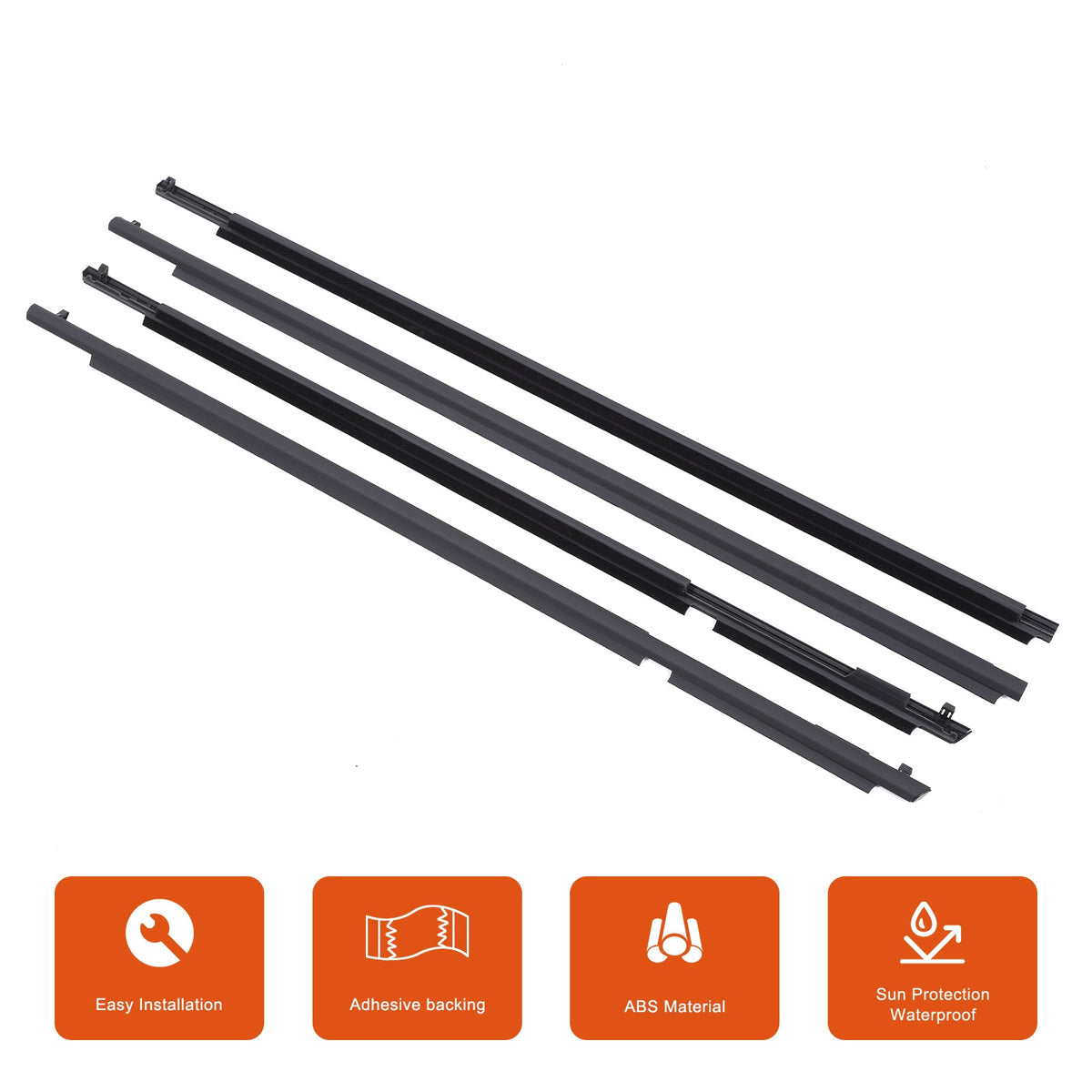 Replacement Rubber Window Outer Seal Strip For Toyota Prado LC150 2010-2020 US 15