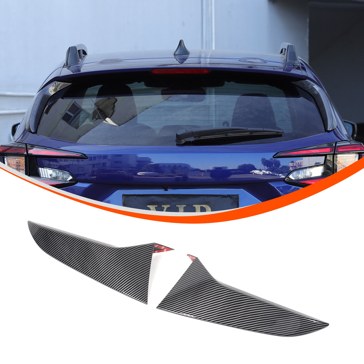 ABS Carbon Fiber Rear Window Sill C Pillar Trim For Subaru Crosstrek GU 2024 7