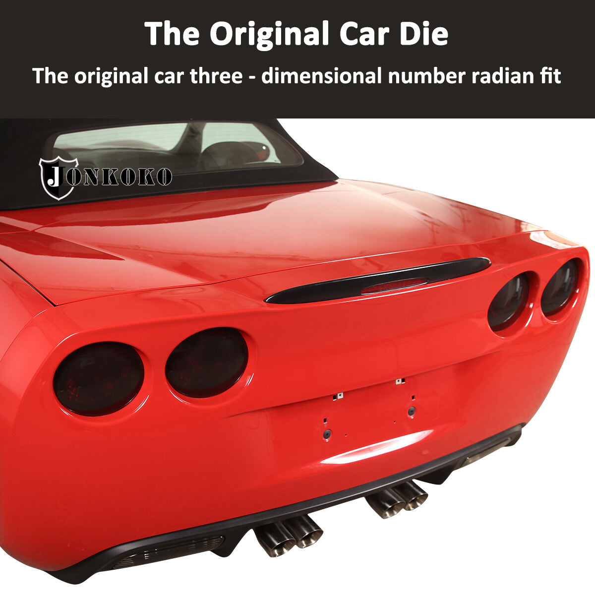 Smoked Black Front Headlight & Rear Tail Light Cover Trim For Corvette C6 05-13 61