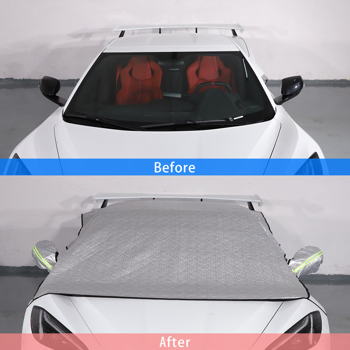 Car Windshield Snow Cover Front Winter Guard Protector For Corvette C8 20-26 US 14