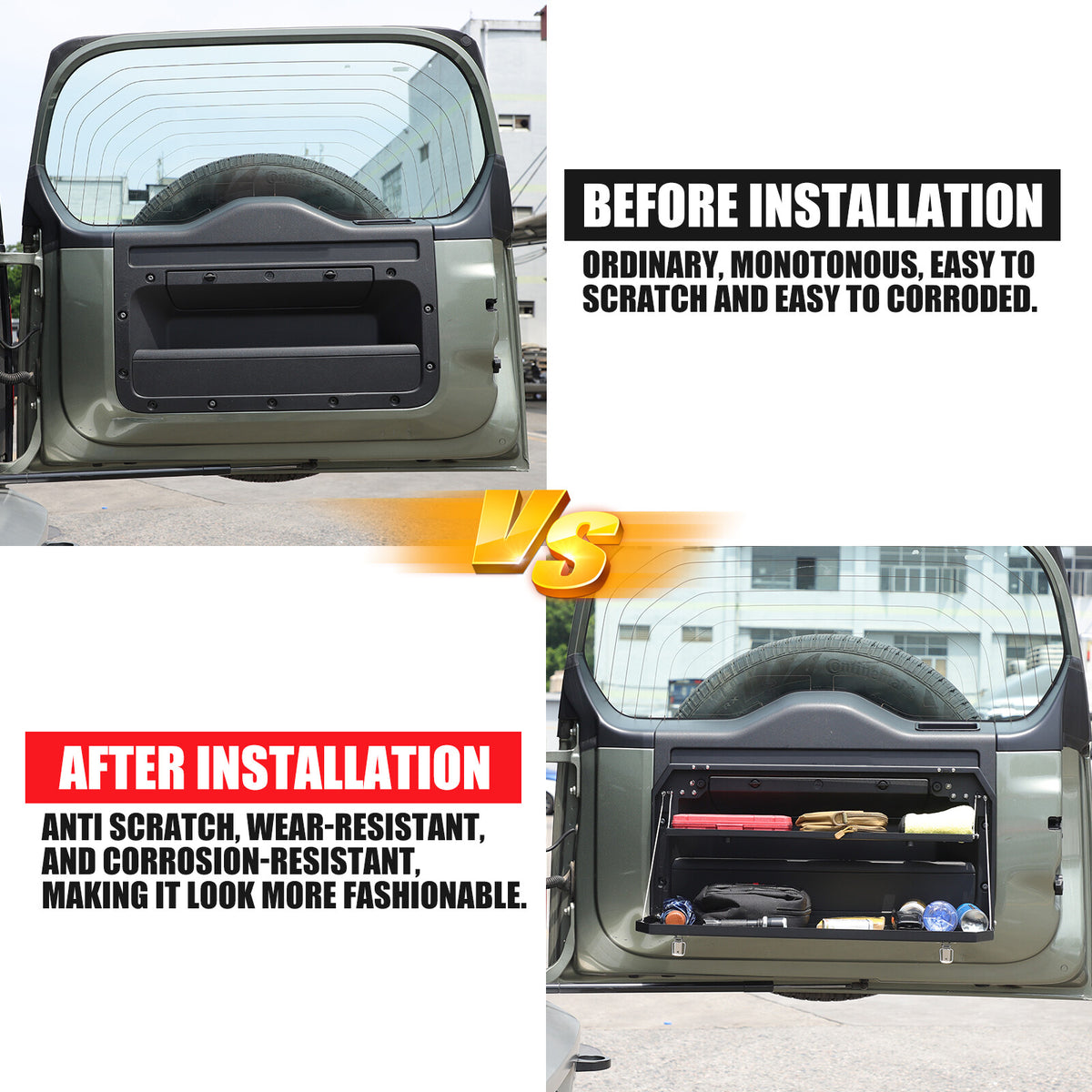 Alloy Rear Tailgate Shelf Rack Foldable Table For Land Rover Defender 2020-24 US 24