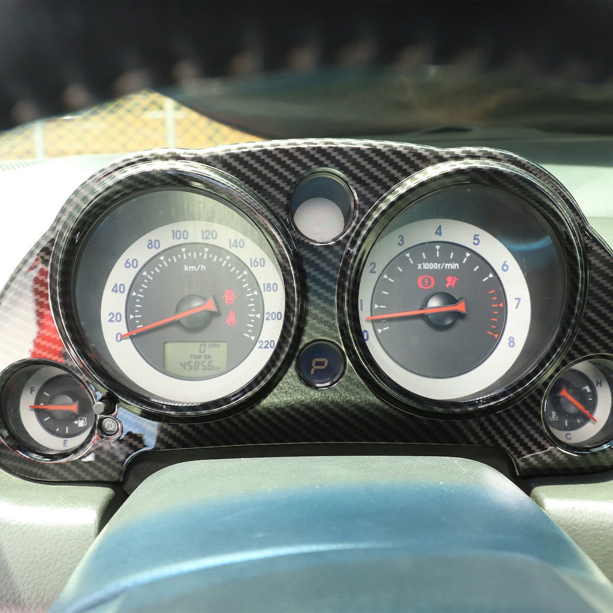 Carbon fiber ABS Dashboard Trim Panel For Mitsubishi Eclipse 2006-2011 2PCS 3