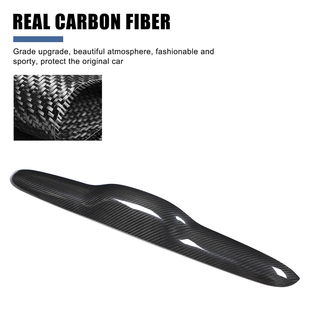 Real Carbon Fiber Tailgate Trim For Fiat 500 312 2010+ 3
