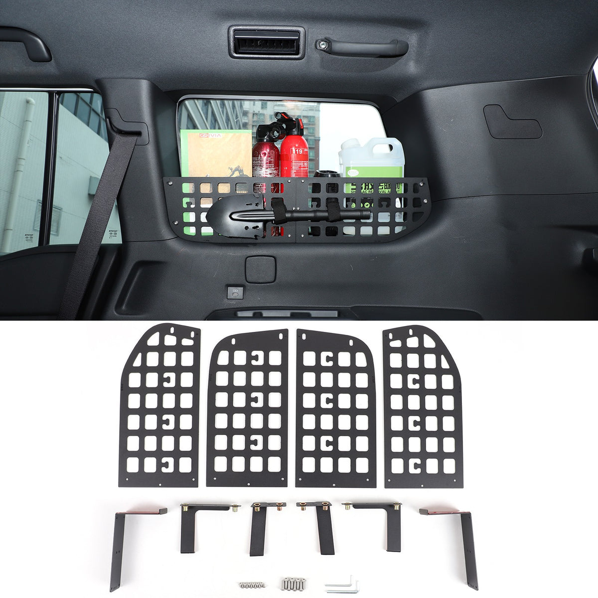 Steel Aluminum Cargo Side Window Storage Barrier For Land Cruiser LC250 2024+ 5