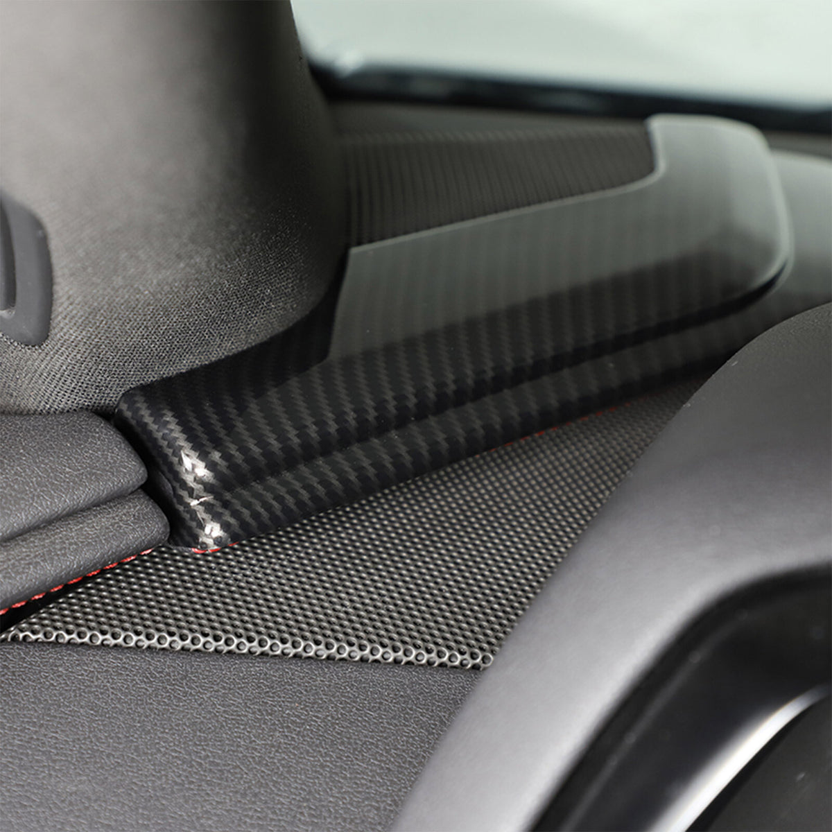 Carbon Fiber Interior Dashboard Side Panel Cover Trim For Corvette C8 2020-2026 16