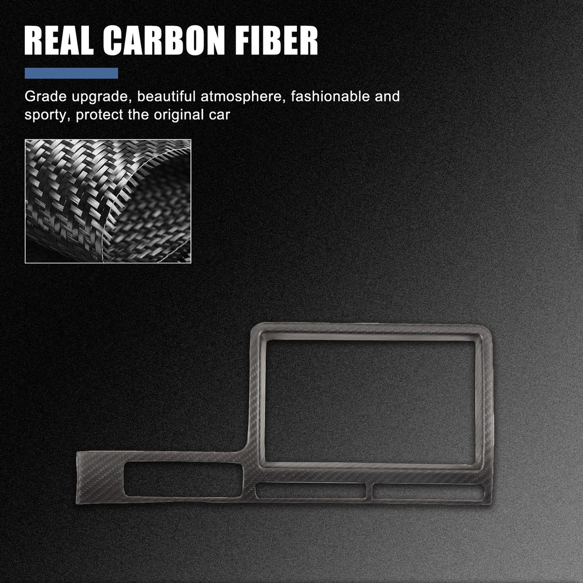 Matte Real Carbon Fiber Center Console Navigation Trim For Nissan GTR R35 08‑16 17
