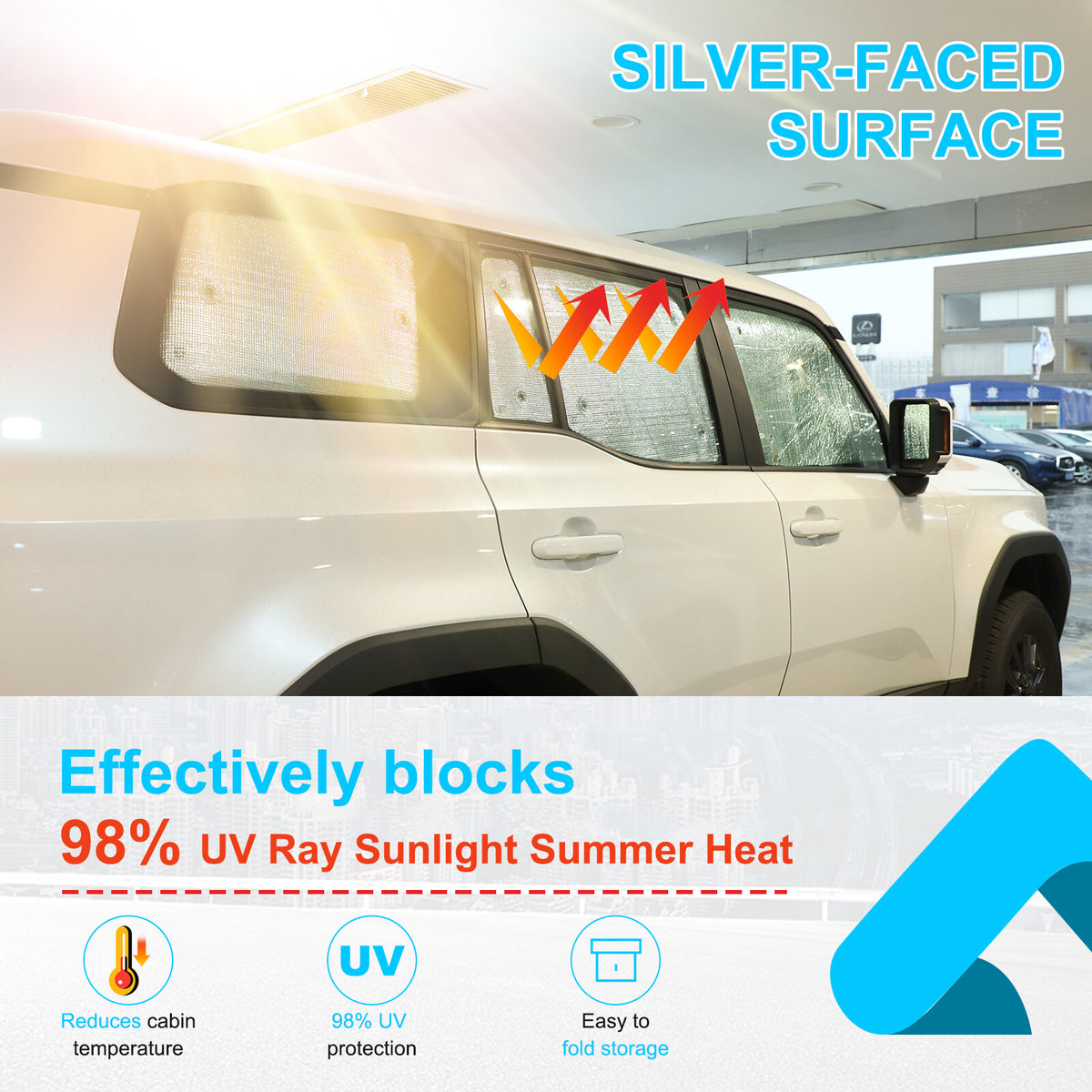 Car Full Window Sunshade Cover Shade Sun For Toyota Land Cruiser LC250 24+ US 20