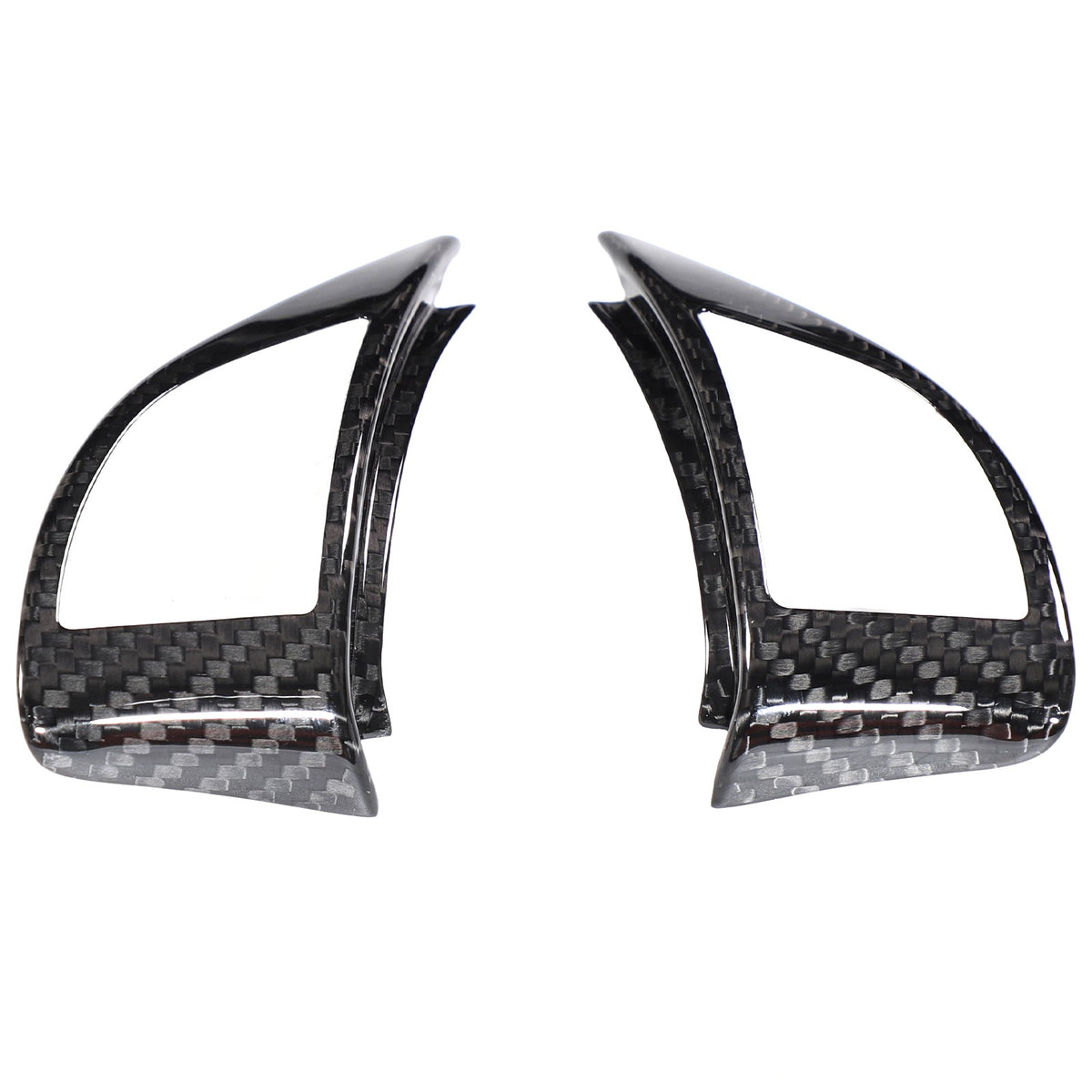 Real Dry Carbon Fiber Steering Wheel Button Trim For Fiat 500 Abarth 2008-2015 18