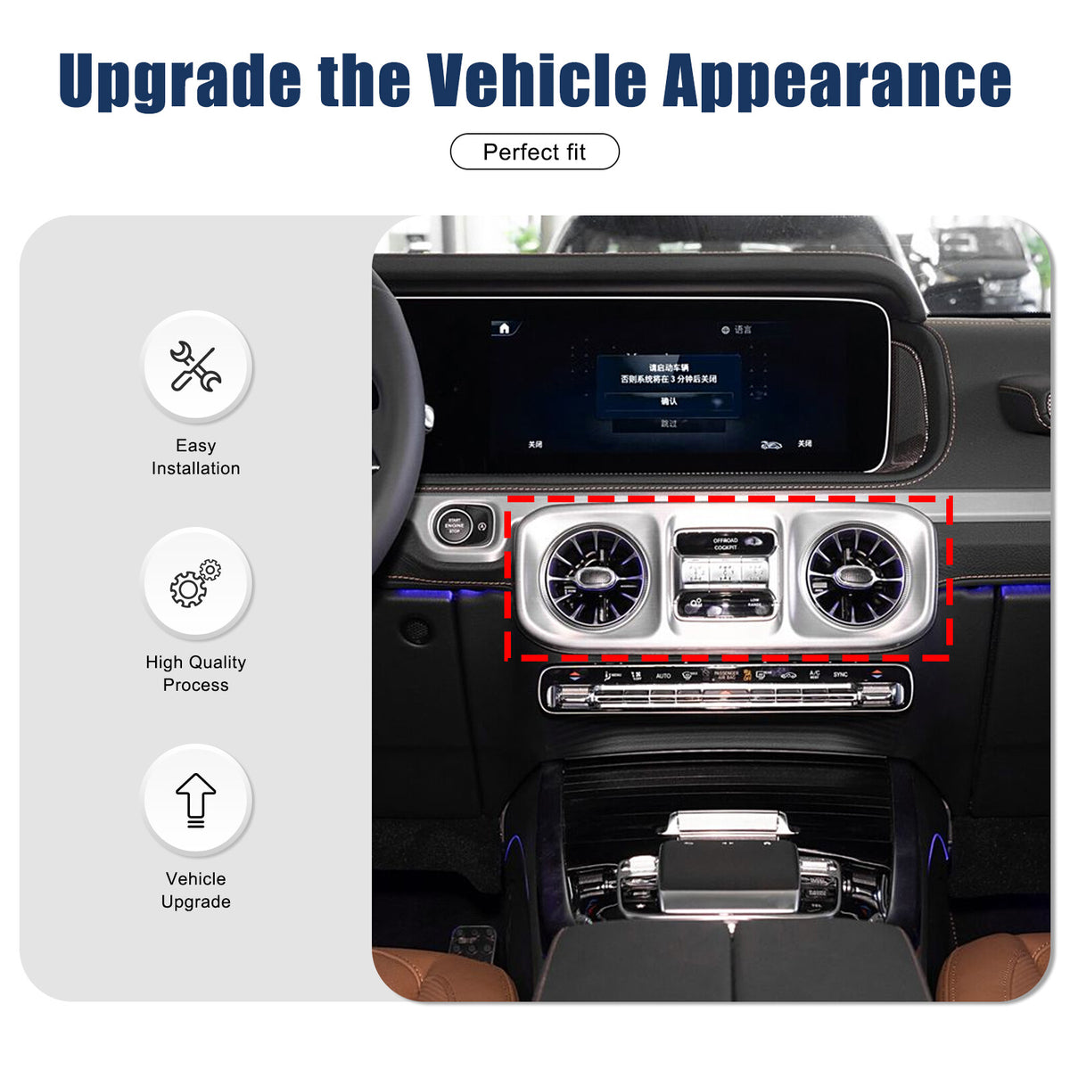 Real Carbon Fiber Center Console Air Vent Trim For Benz G Class W465 G500 25+ US 16