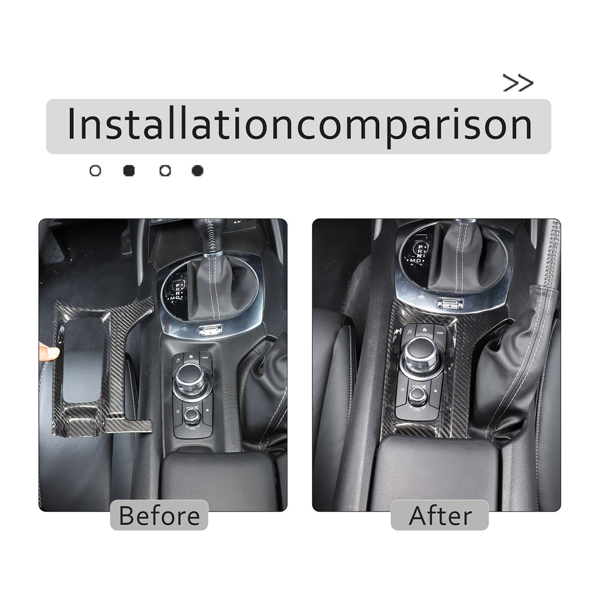 Real Carbon fiber Center Multimedia Panel Cover Trim For Mazda MX-5 2016-23 11