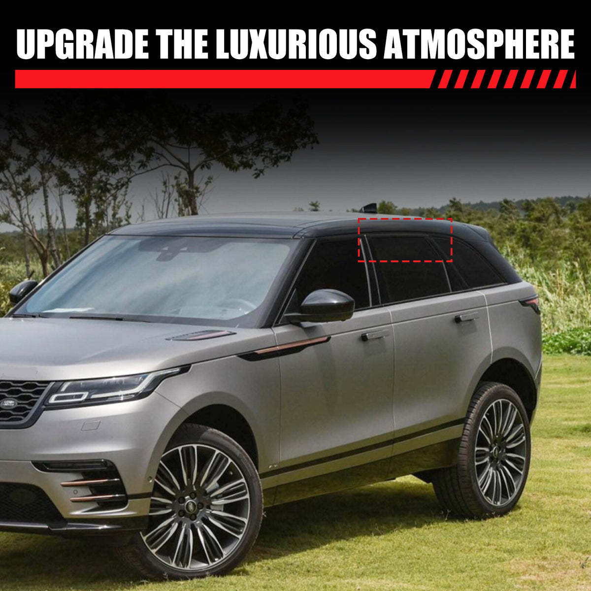 Aluminium Alloy Door Window Air Vents Screen For LR Range Rover Velar 2017-24 5