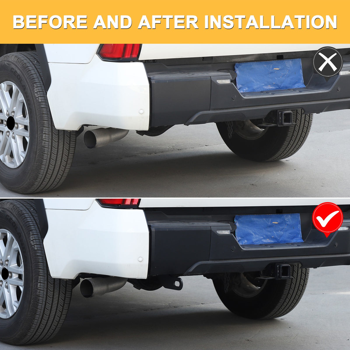 Black Rear Bumper Tow Hook Rescue Recovery Kits For Toyota Tundra 2022+ 24