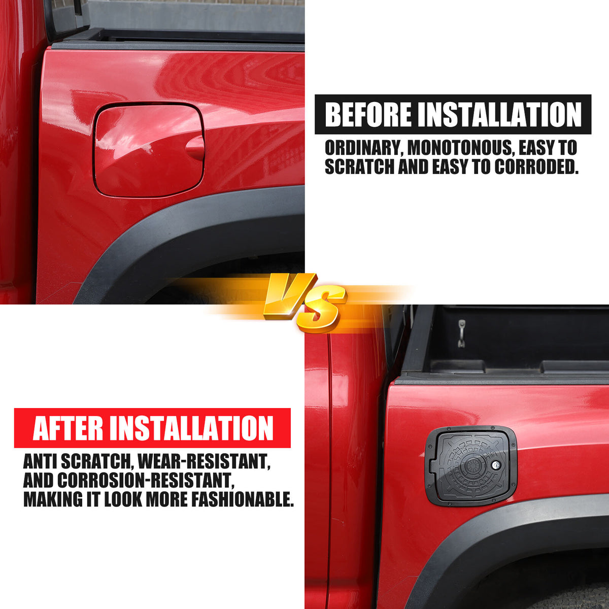 7 Styles Door Fuel Tank Cover W/ Lock Gas Cap Tank Trim For Toyota Tacoma 16-22 72