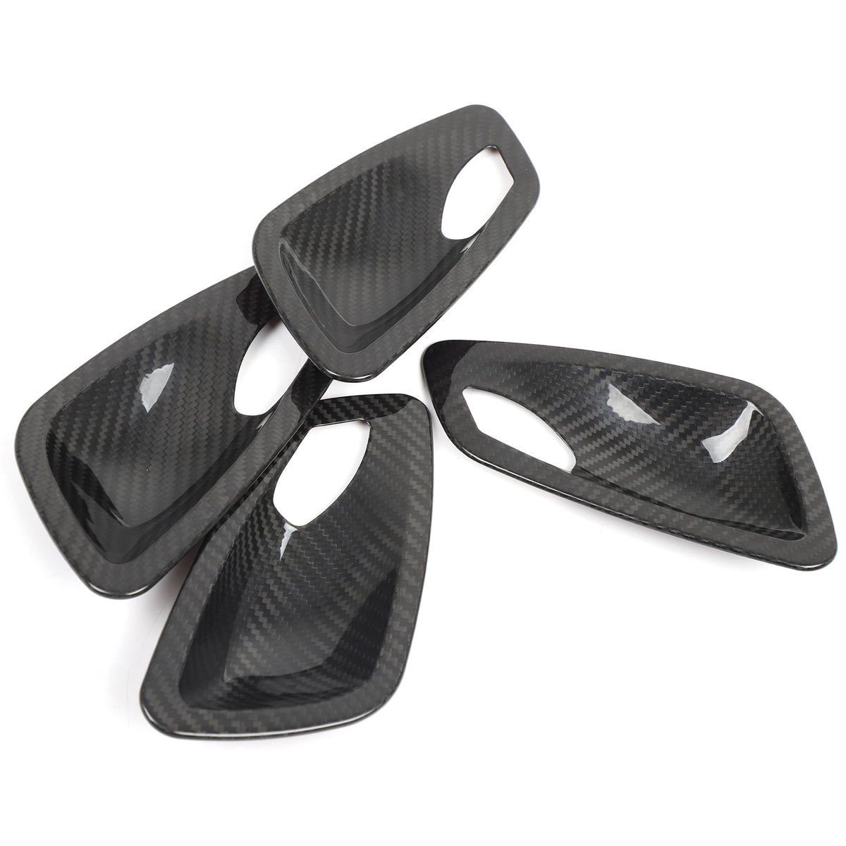 Real Carbon Fiber Inner Interior Door Bowl Trim For BMW 3 Series E90 2005-2012 12