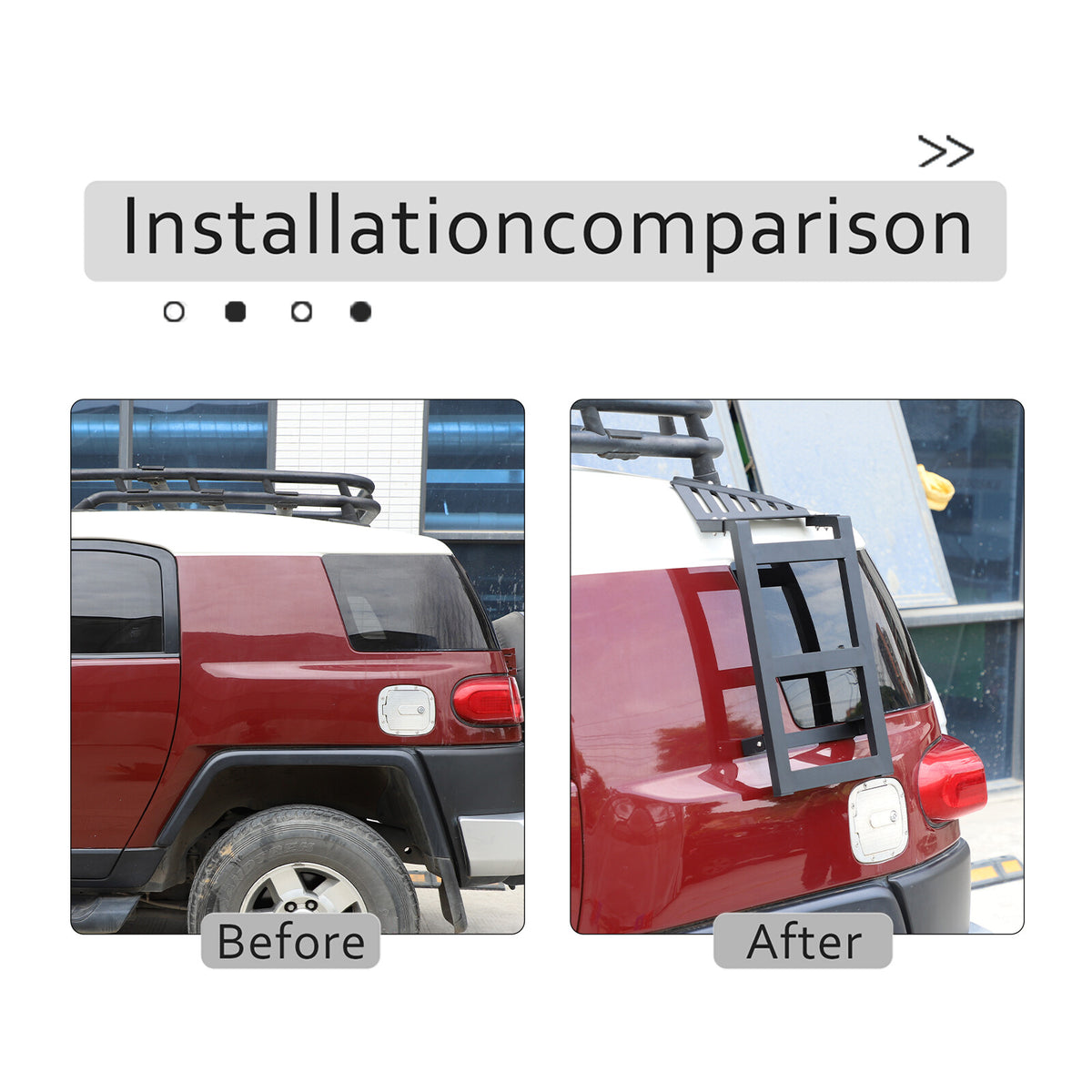 Left Side Window Step Ladder Roof Rack Access for Toyota FJ Cruiser 2007-2021 10