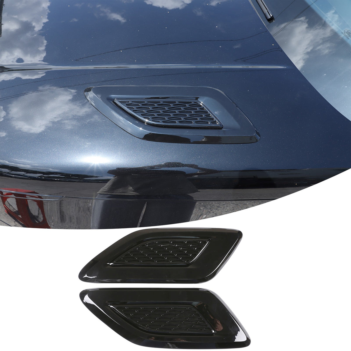 Piano Black ABS Exterior Hood Air Vent Trim For Range Rover Vogue L460 2023+ 10