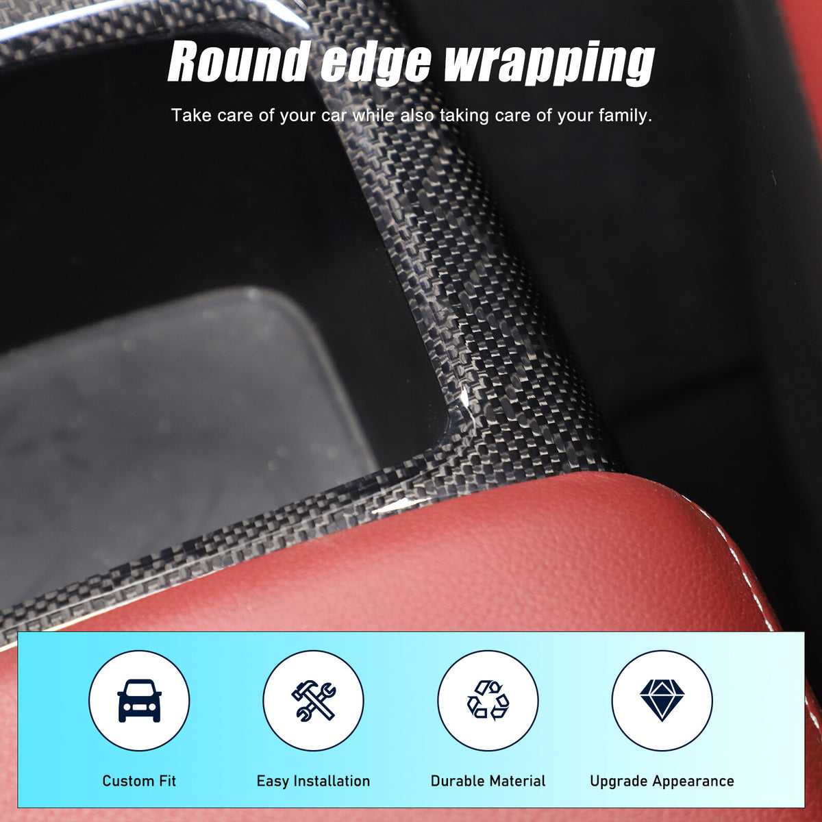 Honeycomb Carbon Fiber Rear Storage Box Panel Trim For Toyota Supra A90 2019-24 11