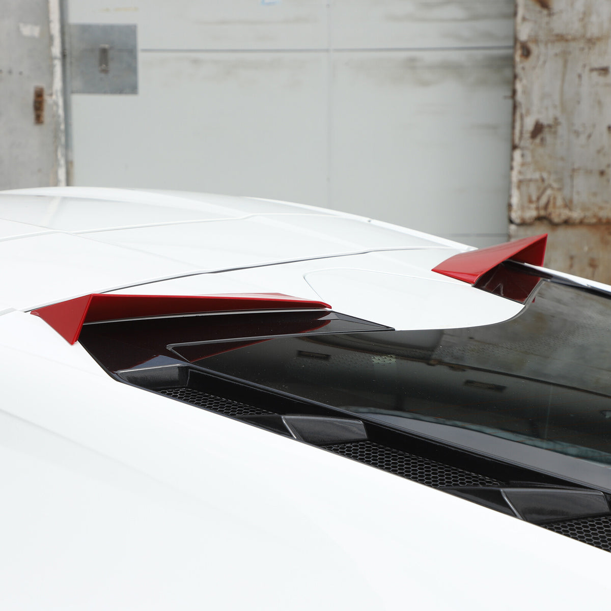 ABS Red Rear Windshield Spoiler Trim Strip For Corvette C8 Coupe 2020+ 11