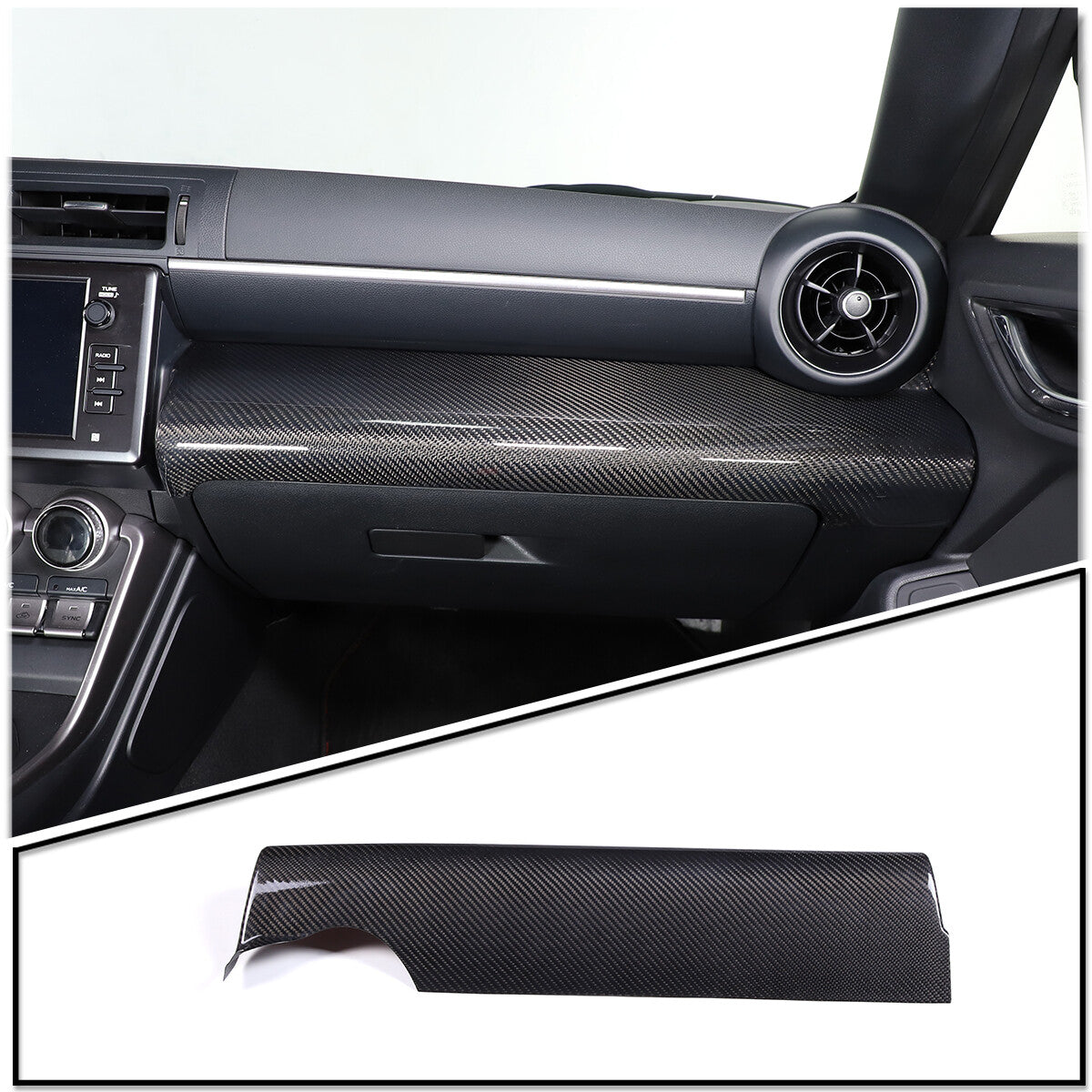 Passenger Co-pilot Dashboard Side Dash Decor Cover Trim For Subaru BRZ 2022 4