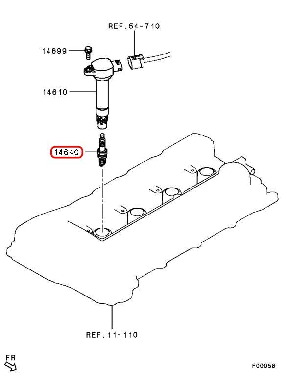 Mitsubishi OEM Spark Plug 1822A068 DIFR6C11 for Outlander PHEV Eclipse Cross 3
