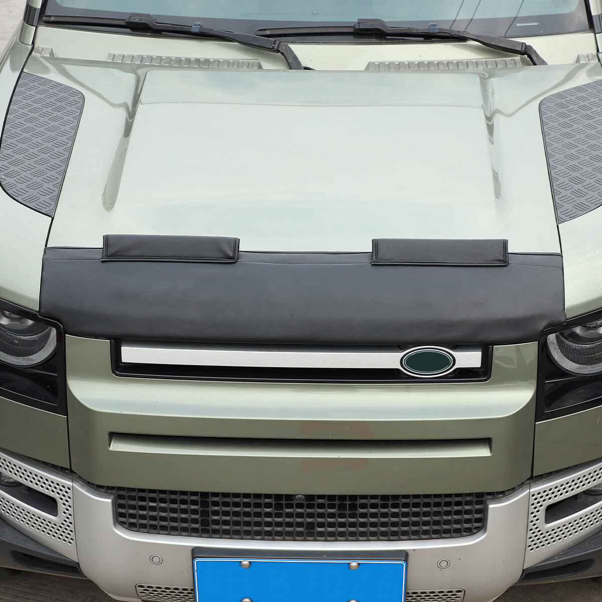 Black Car Bonnet Hood Bra Protector Mask Cover For Land Rover Defender 2020-2023 7