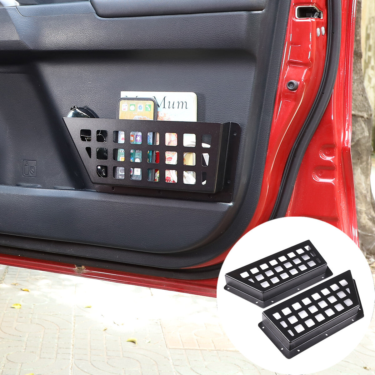 Aluminum Front Door Storage Box Organizer For Toyota Tacoma 2016-23 US 1