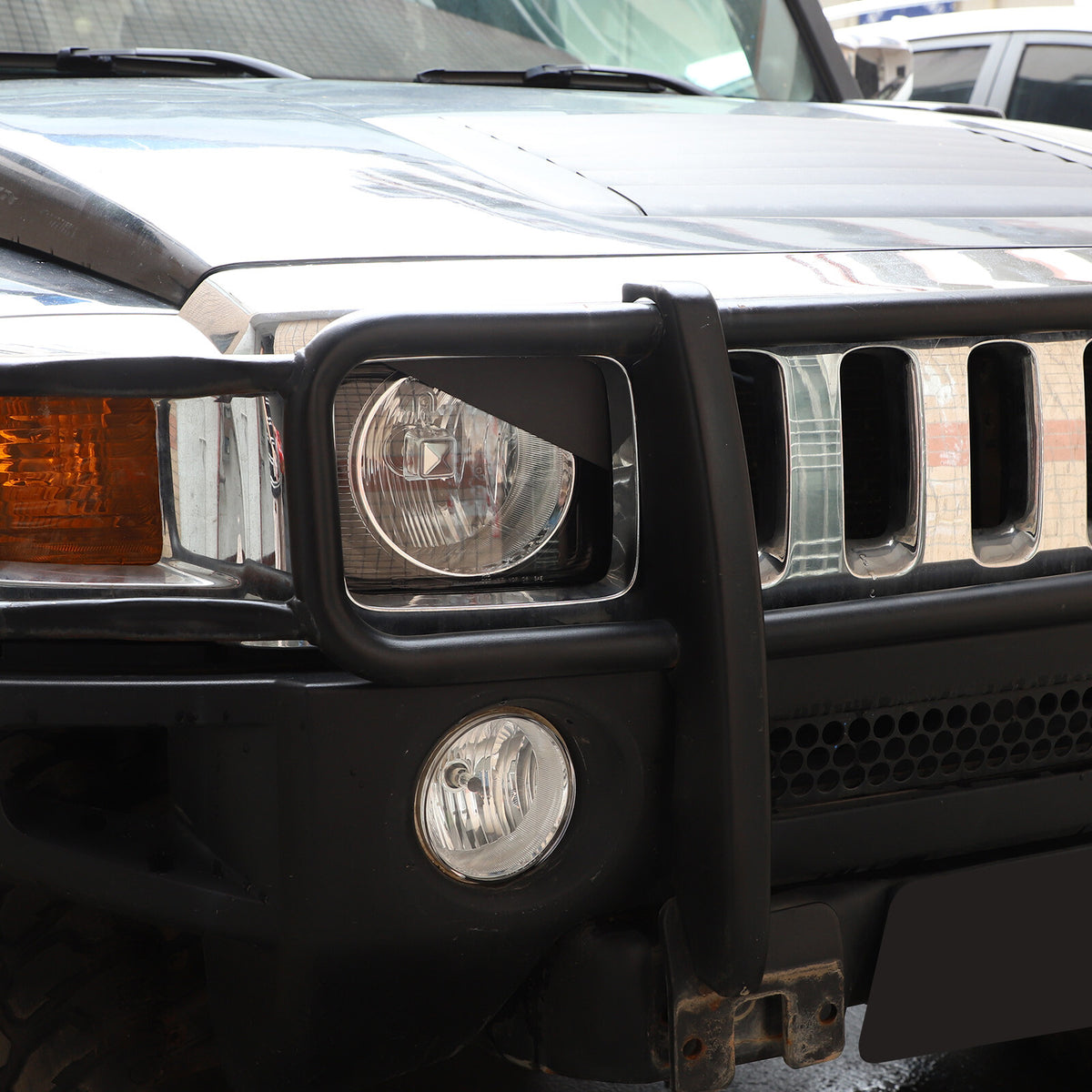 Front Light Headlight Lamp Angry Eyes Trim Cover For Hummer H3 2005-2009 8