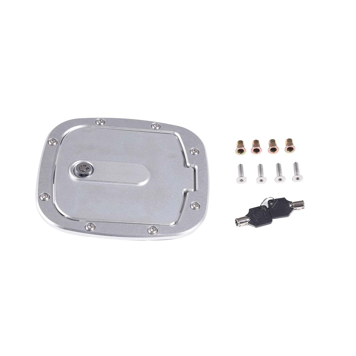 Sliver Fuel Tank Cover Gas Replacement Cover Trim For Toyota FJ Cruiser 2007-21 12