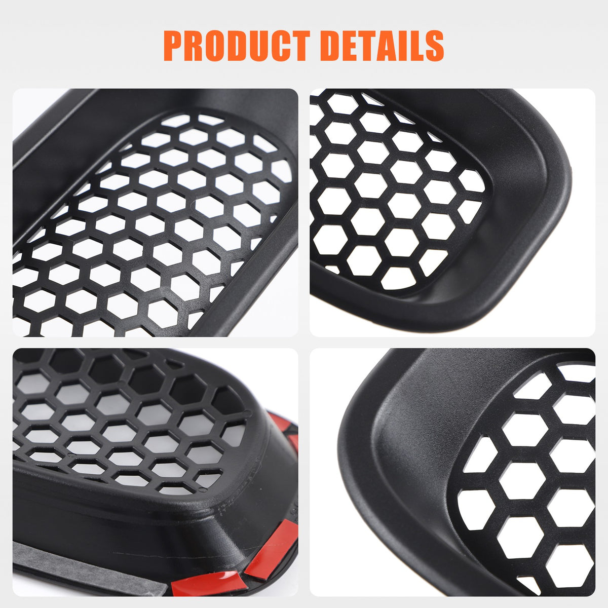 Black ABS Front Grille Anti-Insect Bug Screen Trim For Hummer H2 2003-2007 15