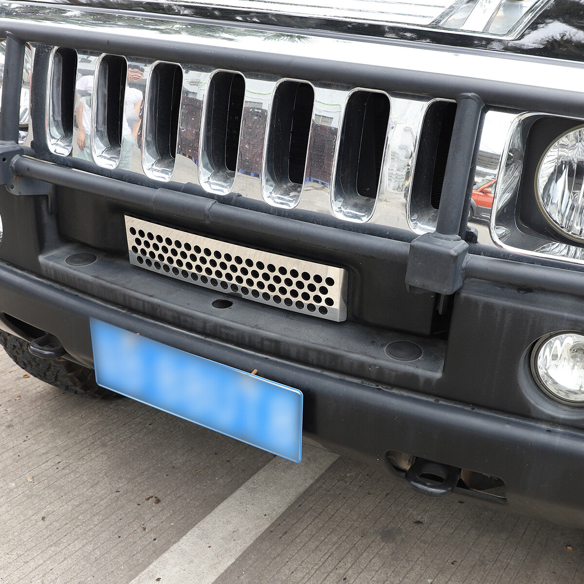 Lower Bumper Stainless Mesh Grille Insert Trim Bezels For Hummer H2 03-07 US 5