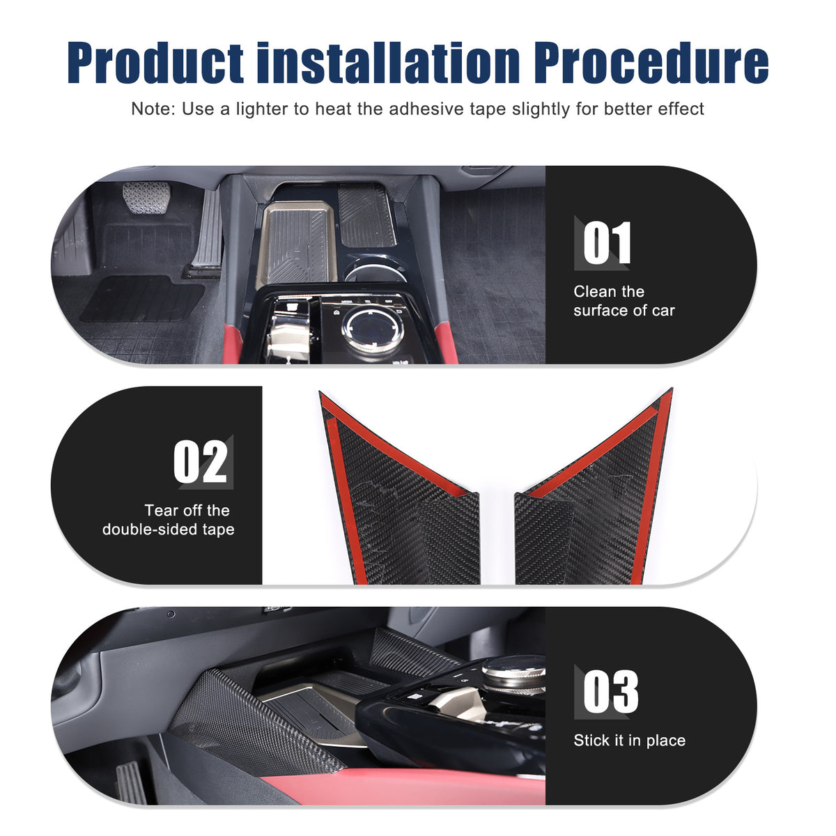 Real Carbon Fiber Center Console Gear Side Trim For BMW 5 Series G60 i5 2024+ 16