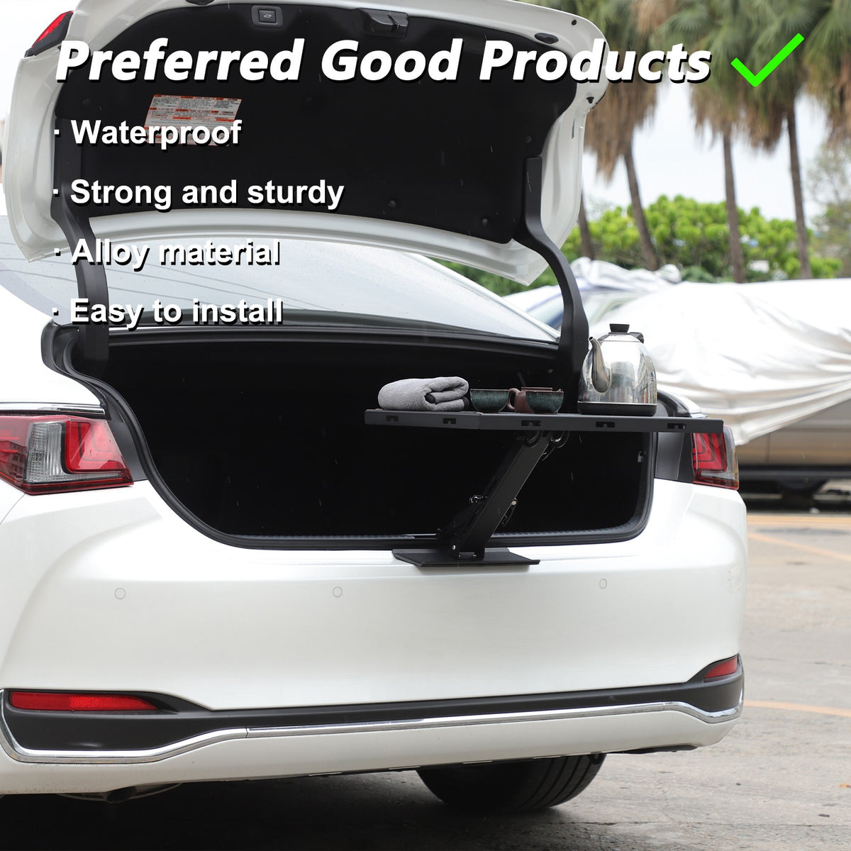 Car Camping Portable Trunk Lock Latch Table For Lexus ES 2018+ 20