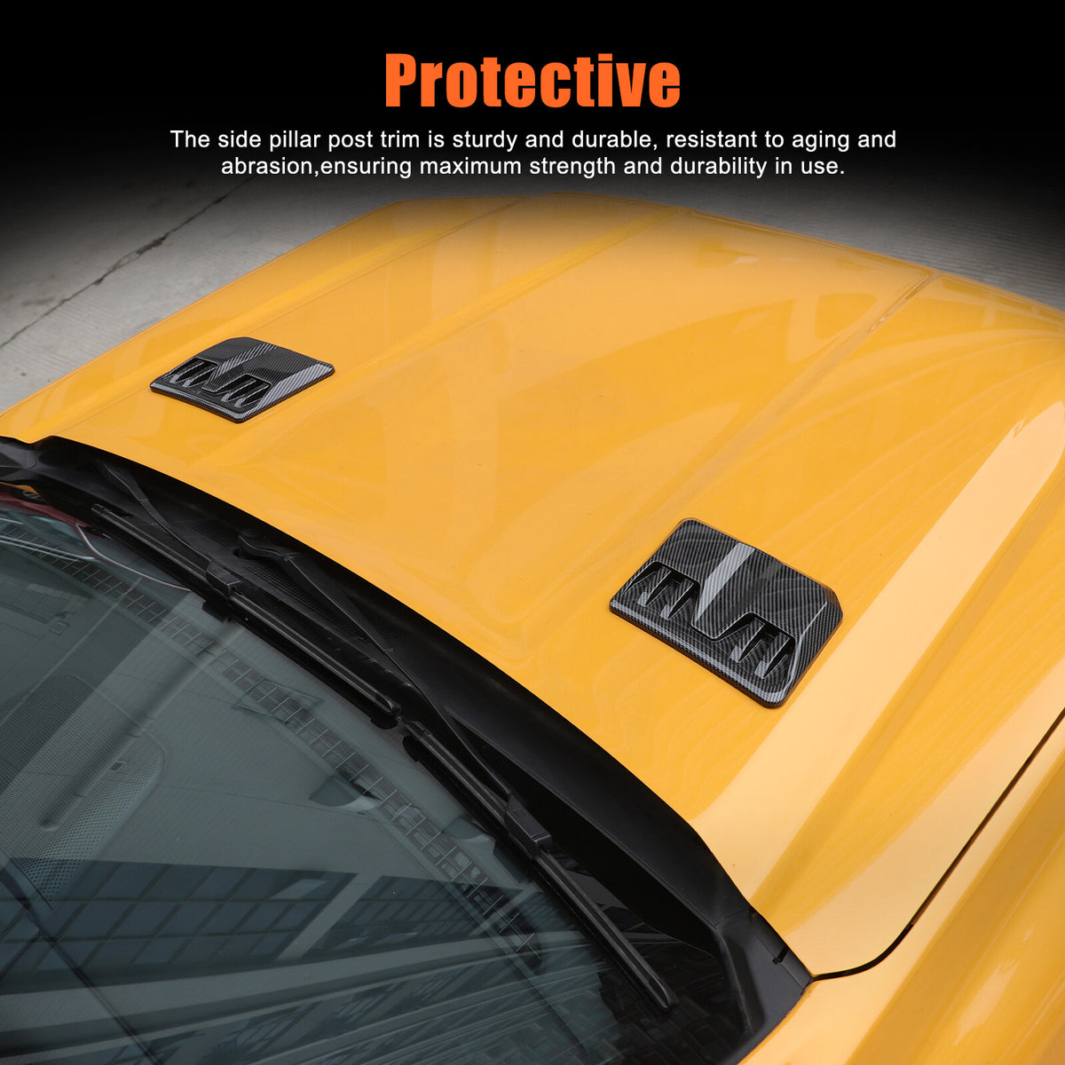 ABS Carbon Fiber Hood Engine Air Vent Cover Trim For Ford Ranger T9 2023-2024 23
