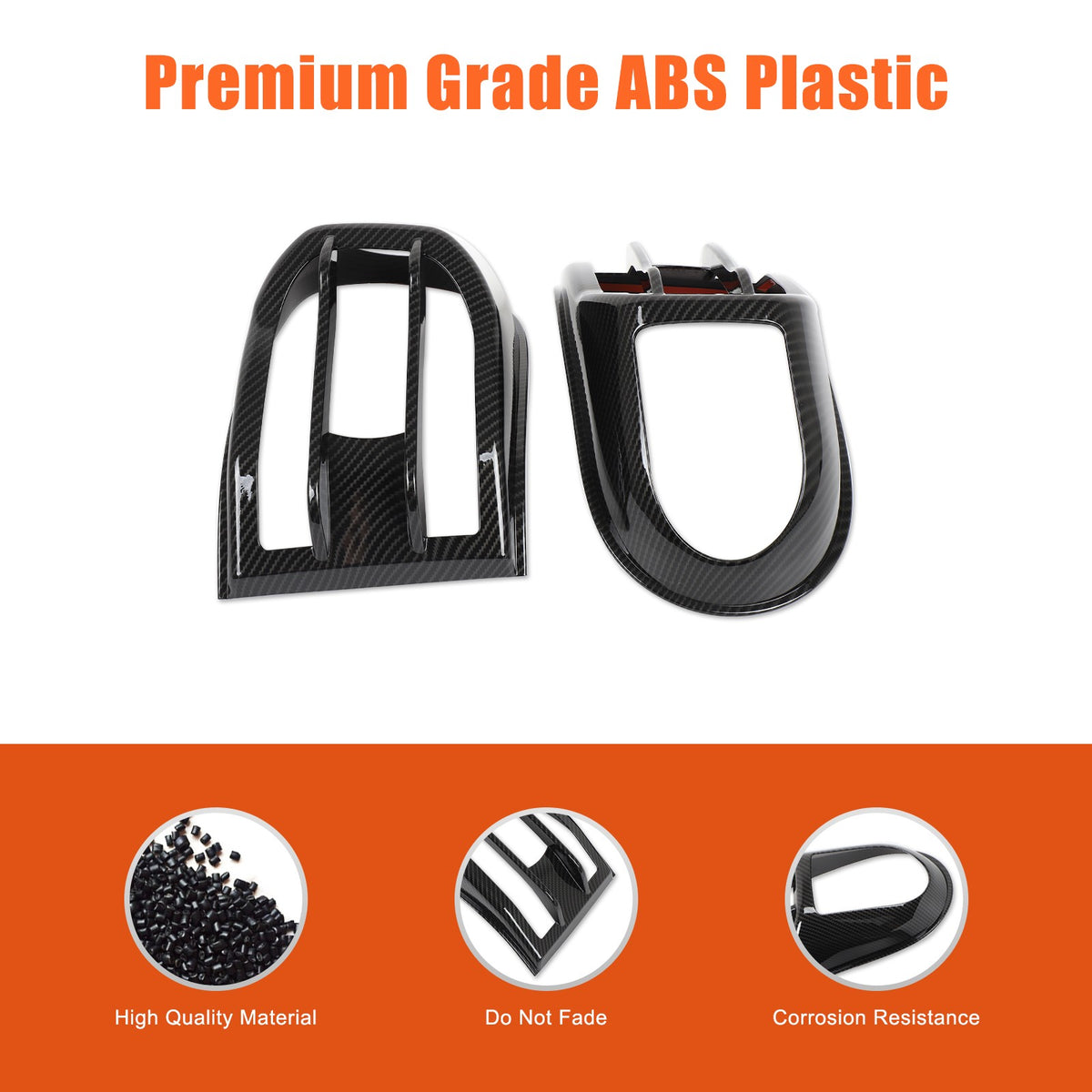 ABS Carbon Fiber Tail Light Cover Trim For Toyota FJ Cruiser 2007-2021 9