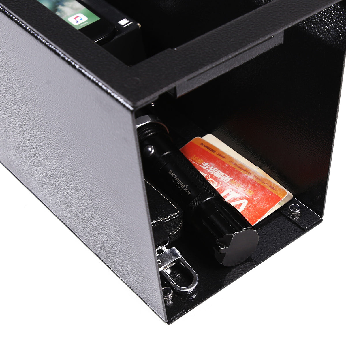 For Toyota Tundra 2014-21 Center Console Small Safe GUN Storage Lock Box W/ TRAY 18
