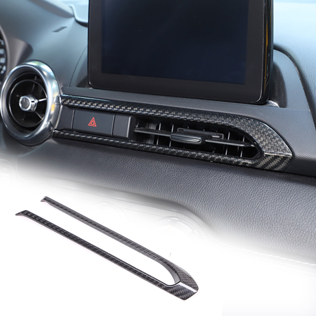 Real Carbon fiber Center Console air outlet frame Trim Cover For Mazda MX-5 16+ 16