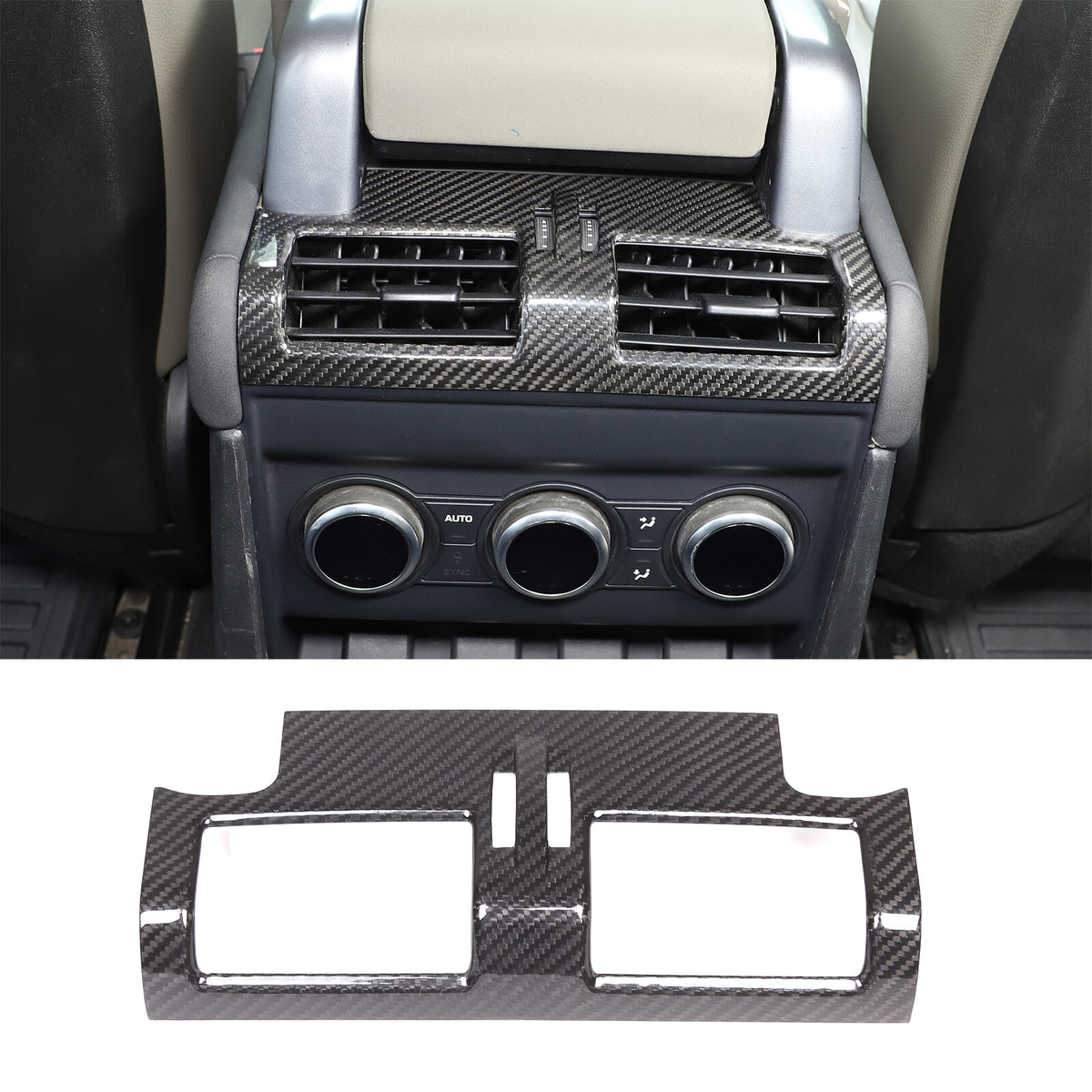 Real Carbon Fiber Rear Air Outlet Vent Panel Trim Cover For LR Defender 2020-24 14
