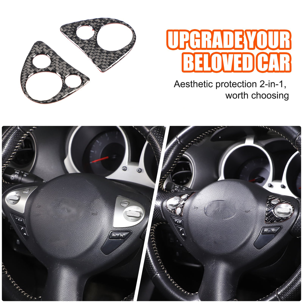 Soft Carbon Fiber Interior Center Console trim Sticker For Nissan Juke 2011-2019 40