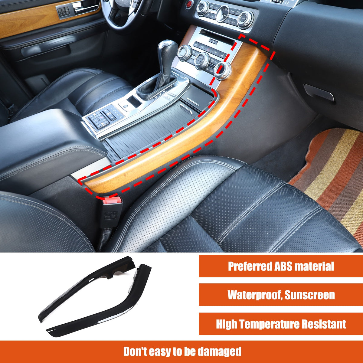 Piano Black Center Console Side Trim For LR Range Rover Sport L320 2010-2013 US 21