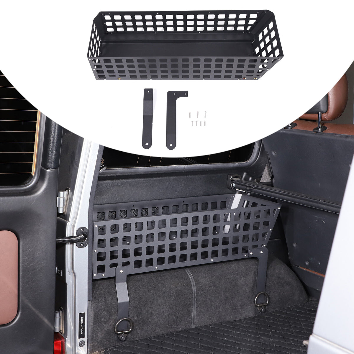 Black Alloy Trunk Left Side Storage Basket Trim Tray For Benz G-Class 2004-2018 2