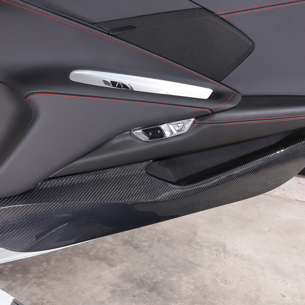 For Corvette C8 Stingray Coupe HTC 2020+ Carbon Inner Lower Door Panel Anti-Kick 10