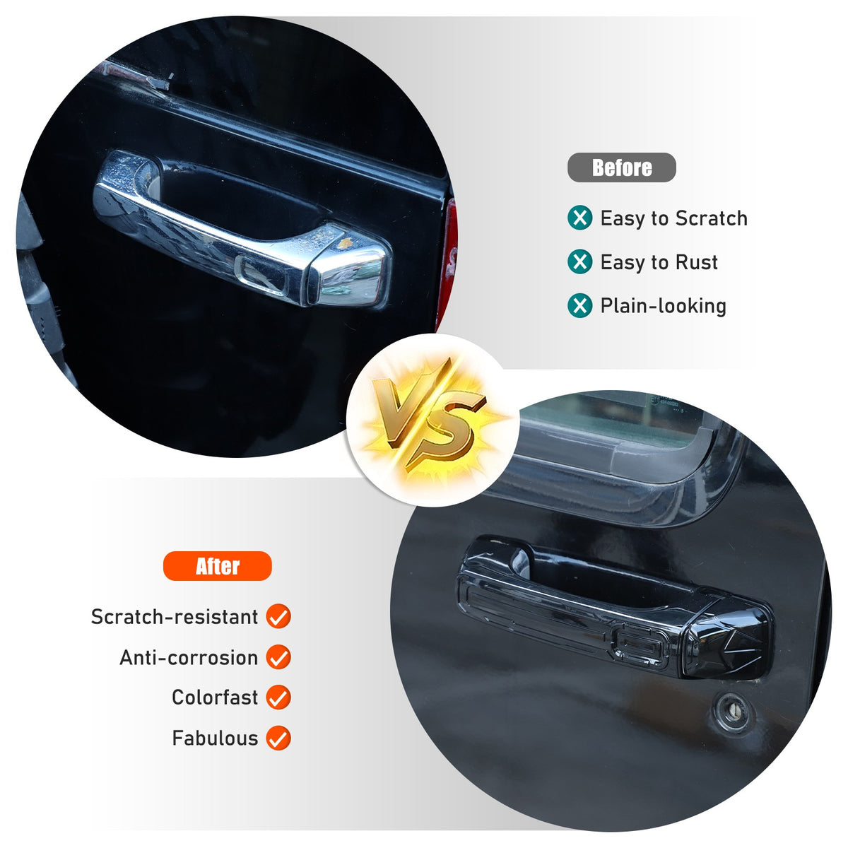 ABS Door + Tailgate Handle Cover Trim Bezel For Hummer H3 2005-2009 US 20