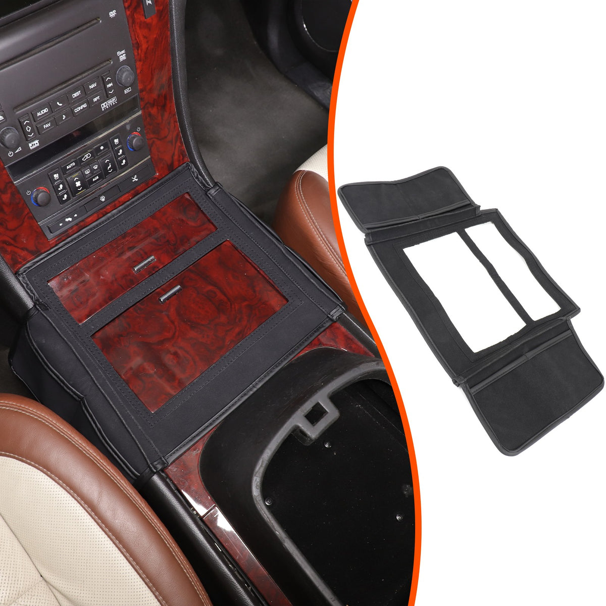 Suede Cloth Center Console Gear Shift Trim Cover For Cadillac Escalade 07-14 US 5