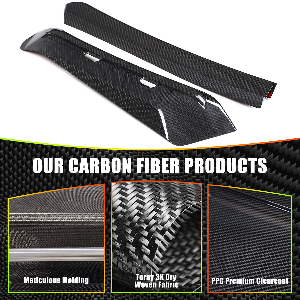 Real Dry Carbon Fiber Center Console Air Vent Trim For BMW X3 G45 2025+ 7