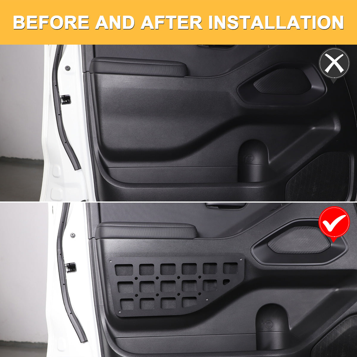 Off road Front Door Pocket Molle Panel For Nissan Frontier D41 2022+ 8